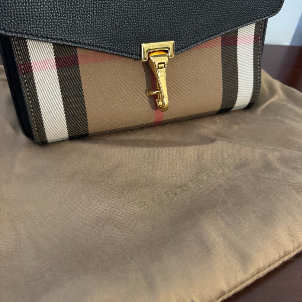 Burberry Macken House Check Leather Derby Bag Small - Picture 2 of 11